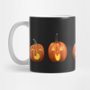 Five Jack 'O Lanterns (Black) Mug